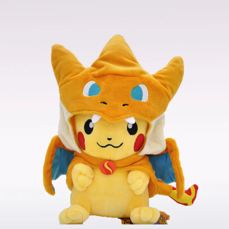 30cm Mega Charizard Plush Doll Toys Lovely Yellow Toys Plush Stuffed Toys For Children Birthday Gifts