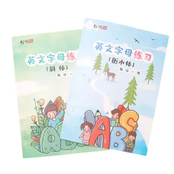 

2 Pcs English Alphabet Letter Writing Practice Book English Copybook English Calligraphy for Beginner Children Students