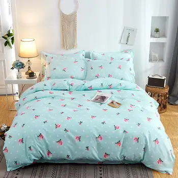 

flower comforter bedding set luxury bed set bed linen green duvet cover set queen king size Kid bed cover bedspread pillowcase