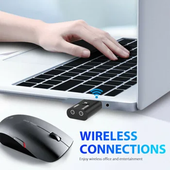 

New Hot USB Bluetooth 5.0 Audio Transmitter Receiver Adapter 3.5mm Portable for TV PC Car AUX