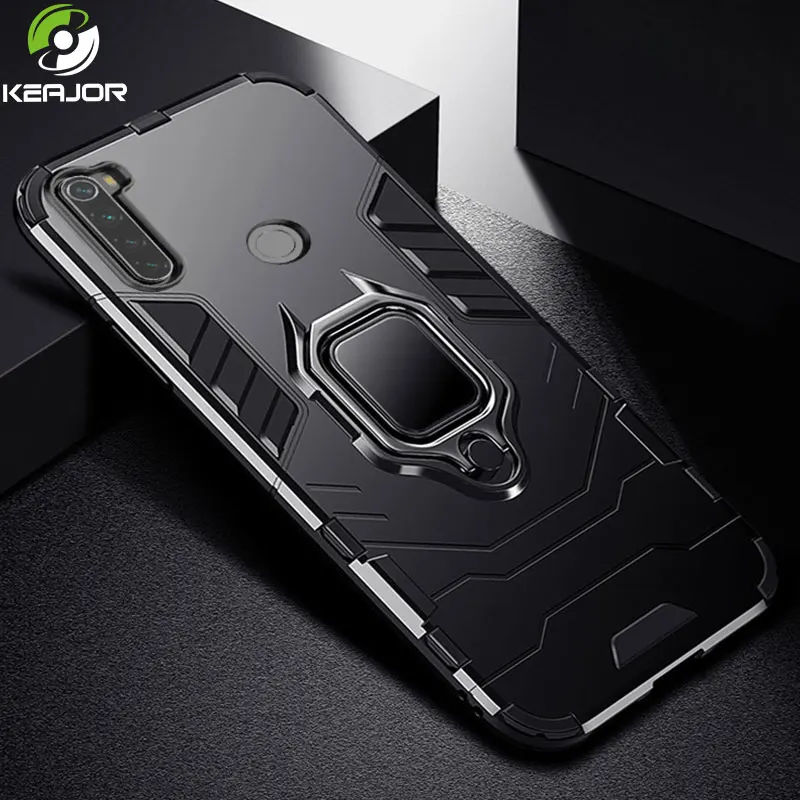 Чехол для Xiaomi Redmi Note 8 T, кольцо на палец, задняя крышка, силиконовый чехол из ТПУ и поликарбоната, чехол для телефона Xiaomi Redmi Note 8 T 8 T, роскошный чехол