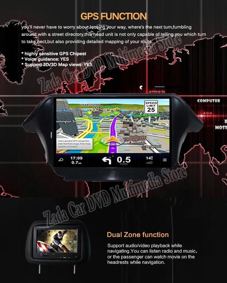 10,1 дюймов Восьмиядерный Android 8,1 автомобильный dvd-плеер для Honda Odyssey 2009 2010 2011 2012 2013 Автомобильный gps навигация