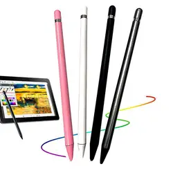 1 pçs tela caneta tablet stylus desenho capacitivo lápis universal para android/ios telefone inteligente tablet preto/branco/rosa/cinza