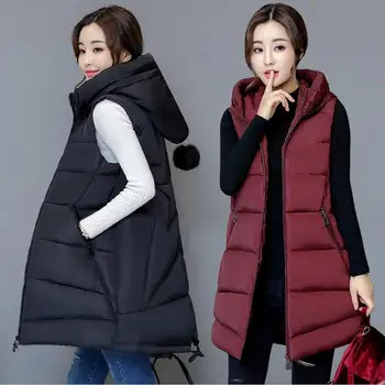 

Vest Women Waistcoat New 2020 Vests Women Sleeveless Jackets Long Slim Spring Autumn Coats Woman Outerwear Black