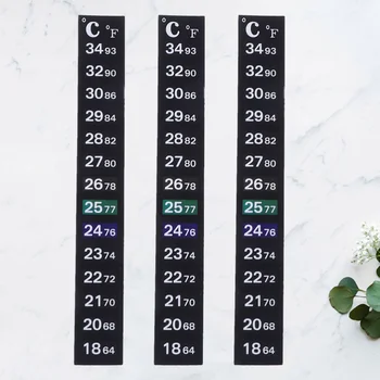 

3pcs Fish Tank Thermometer Aquarium Patch Thermometer Crawler Box Temperature Turtle Tank Water Thermometer Accessories Black