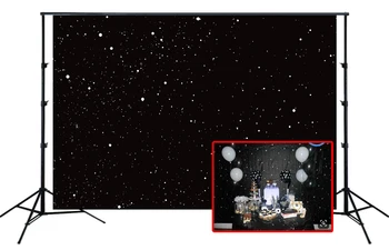 

Night Starry Sky Photo Booth Backdrops Vinyl Shining Stars Black Night Sky Background Photocall Studio Photophone Props W-2304