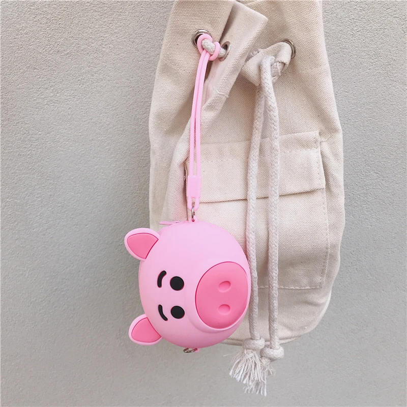 Women Wallet Small Silicone Purse Female Circle Mini Cute Earphone Box Ladies Zipper Money Pouch Portable Makeup Clutch Bags