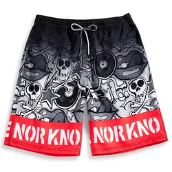 Épais short de plage à séchage rapide pour homme, Bermuda à imprimé Graffiti, taille élastique, ample, grande taille 