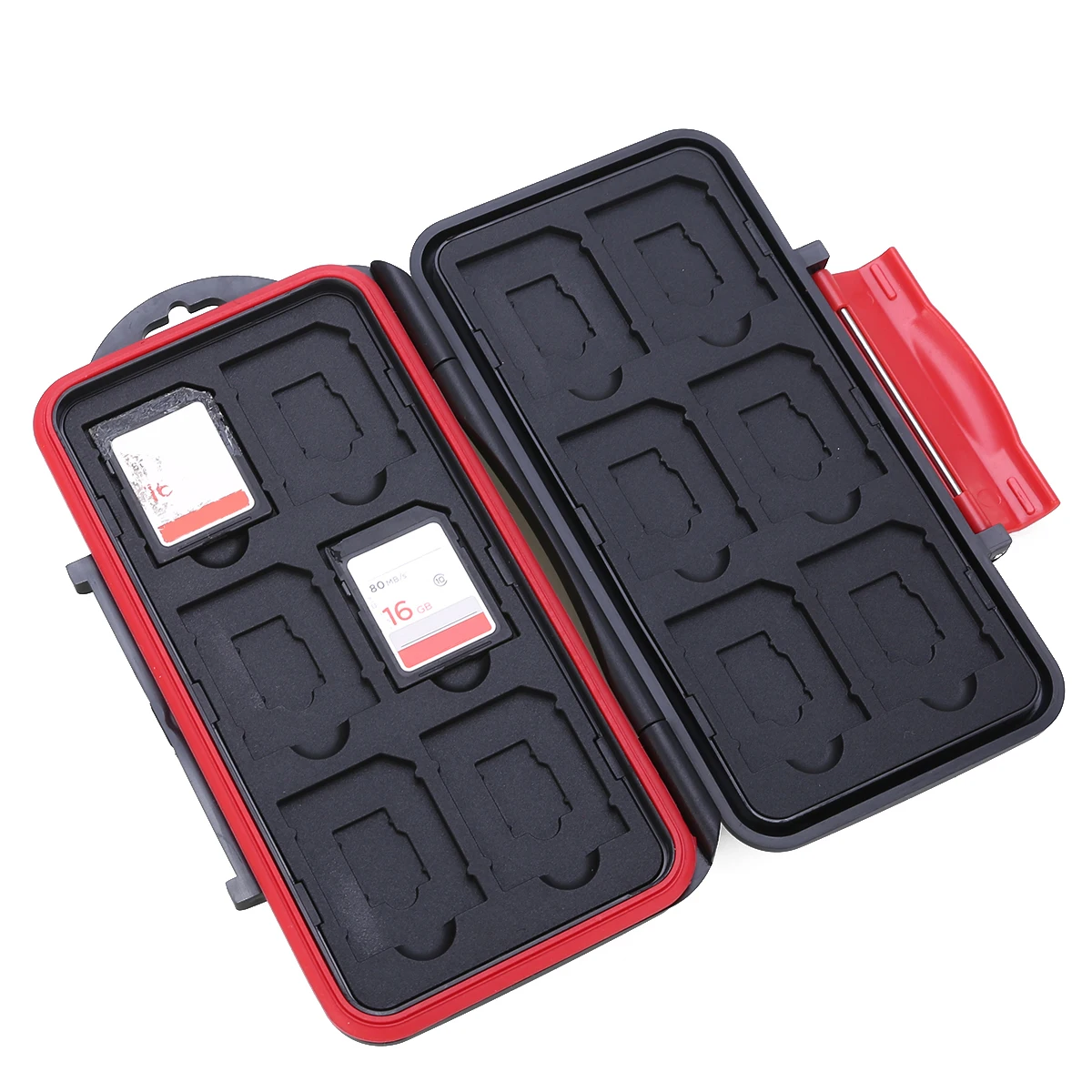 Internal Storage Card Case 12 Slots SD/TF Cards Protective Box Waterproof Black Integrated Red Colors New Arrival Internal Storage Card Case 12 Slots SD/TF Cards Protective Box Waterproof Black Integrated Red Colors New Arrival