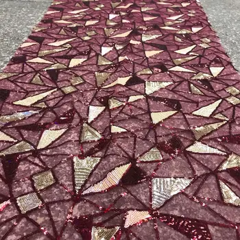 

Best selling sequence 3d flower french net African tulle mesh lace fabrics glitter 2019 high quality embroidered sequins laces