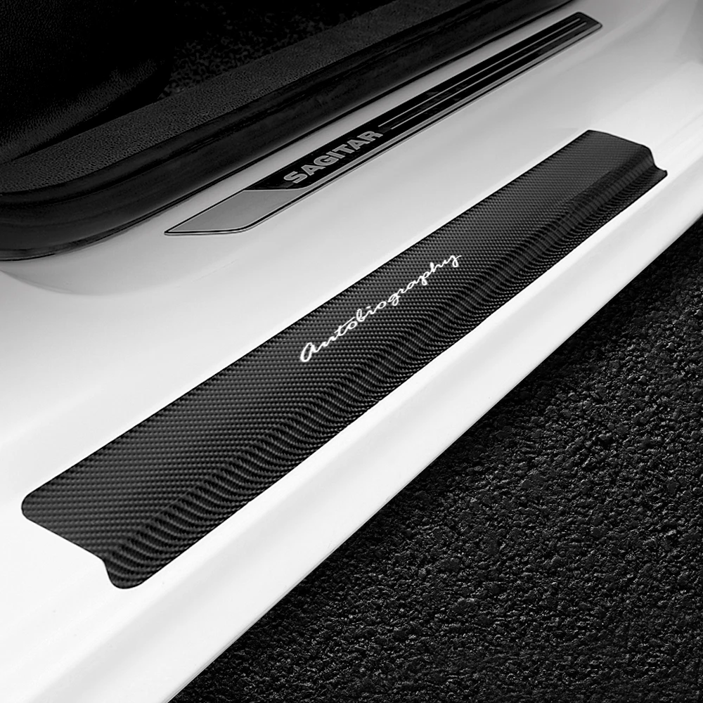 For Land Rover Range Rover Discovery 3 4 2 Autobiography 4Pcs Car Accessories 3D Vinyl Carbon Fiber Door Threshold Guard Sticker