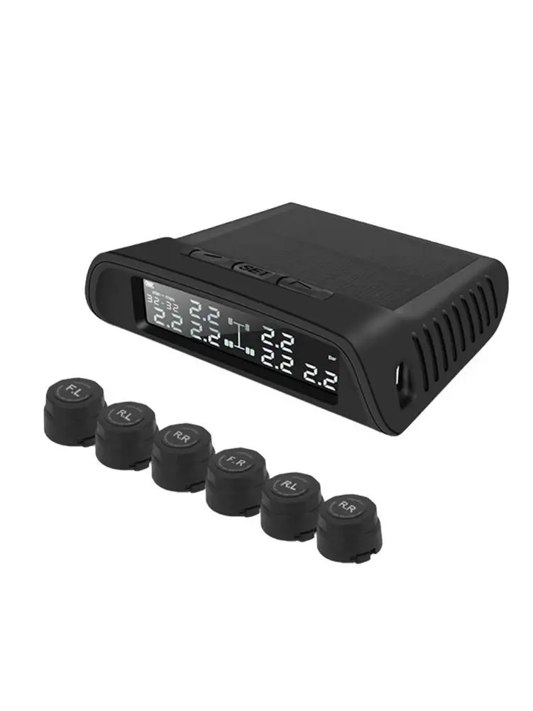 Автомобиль TPMS авто грузовик автомобиль беспроводная система контроля давления в шинах с 6 внешними водонепроницаемыми датчиками сменный аккумулятор lcd