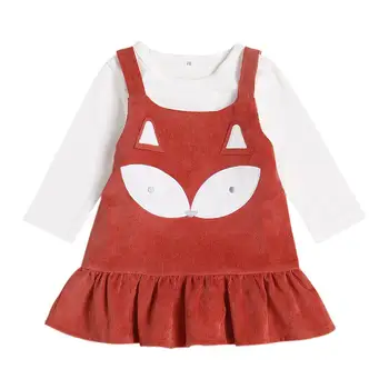 

Print Ruffled Simple Generous Jumpsuit Autumn Baby Kid Girl Temperament Lovely Cotton Button Bodysuit O-neck Romper