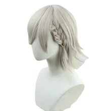 

Original God Linni Cos Wig Animation Dress Up Gray White Lovely Wig Christmas Dress Up Animation Accessories Horns Cosplay