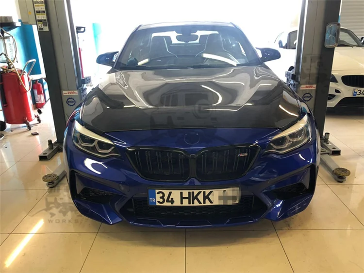 GTS carbon fiber hood fit for M2 F87 to GTS style double side carbon fiber Bonnet (1)