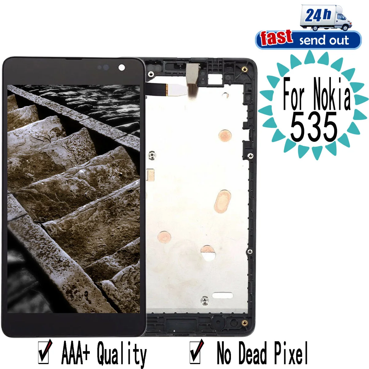 5.0 ''535 A Cristalli Liquidi Per Nokia Lumia 535 Rm-1090 Versione 2S/2C Display Lcd Touch Screen Digitizer Assembly Di Ricambio Per Nokia 535