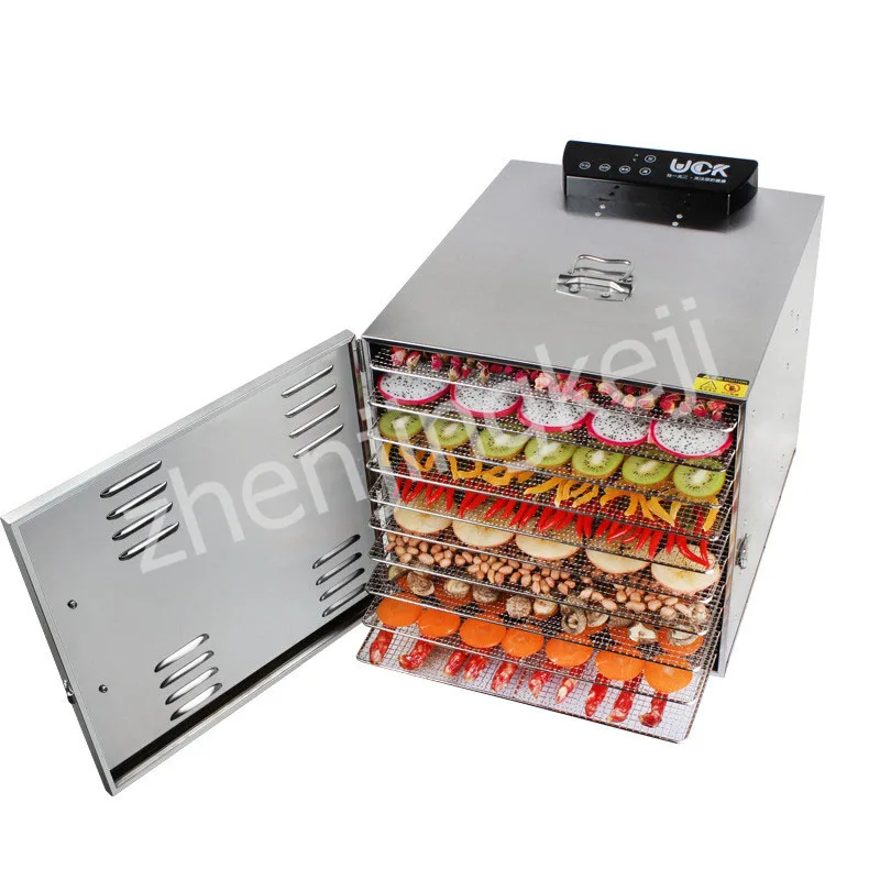 

220V Food Fruit Dryer 10-Storey Medicinal Vegetable Dehydrator Stainless Steel Intelligent Touch Type Temperature Control Timing