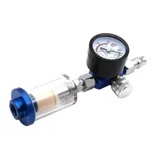 Spray Gun Air Regulator Gauge& In-line Water Trap Filter Tool Spray Gun Regulator and Mini Spray Gun Air Filte