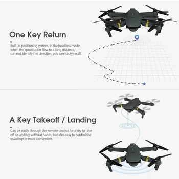 

Foldable Quadcopter Drone Headless Mode HD Camera Four-Axis Drone 2.4G Frequency and three-level speed With WiFi function