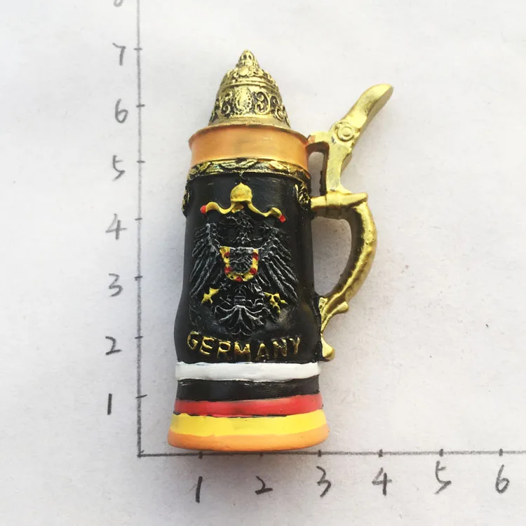 Немецкий туристический сувенир, Классическая пивная кружка, магнитные наклейки
