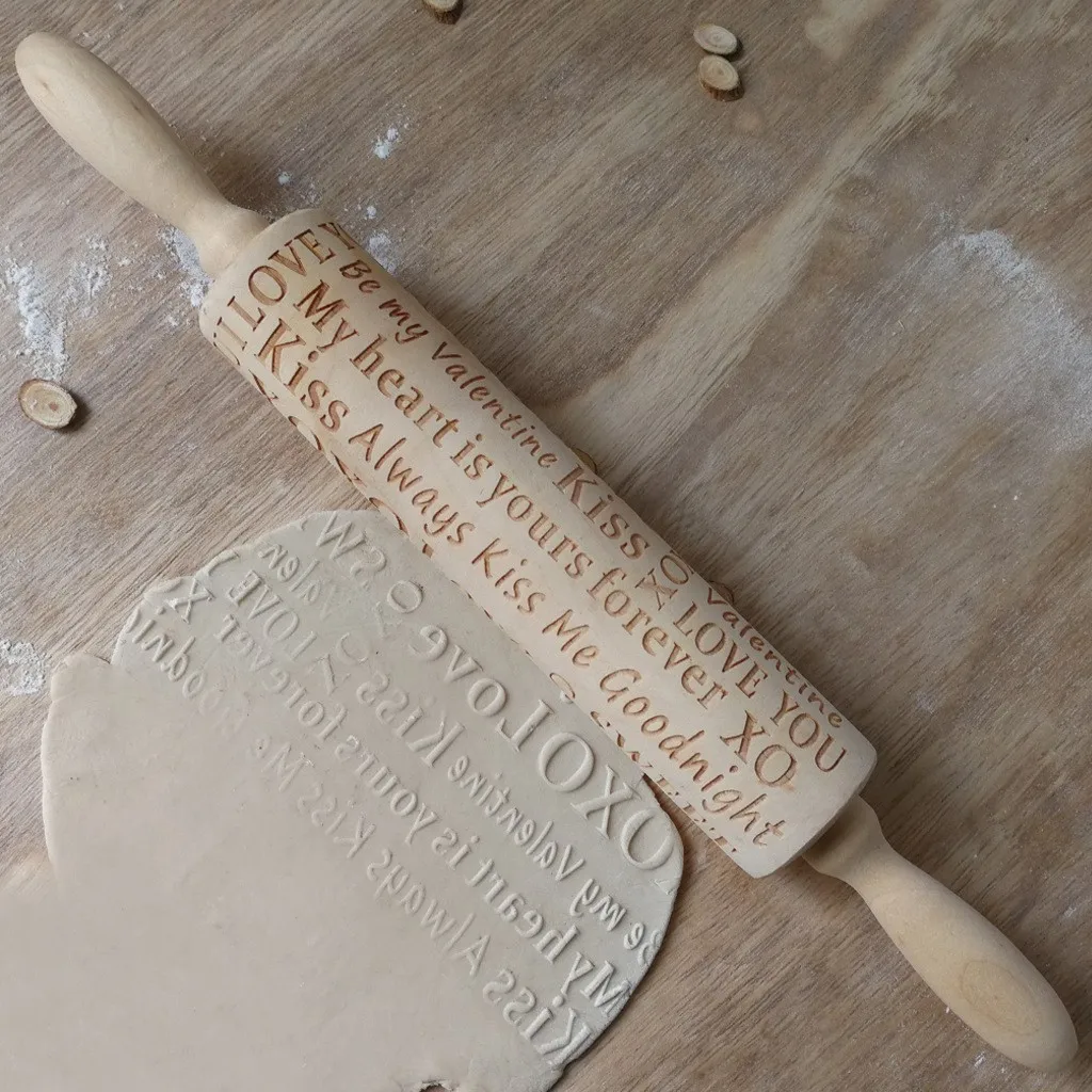 Скалка с гравировкой резного дерева тиснение Скалка кухонный инструмент rouleau a patisserie инструменты для украшения торта ролик