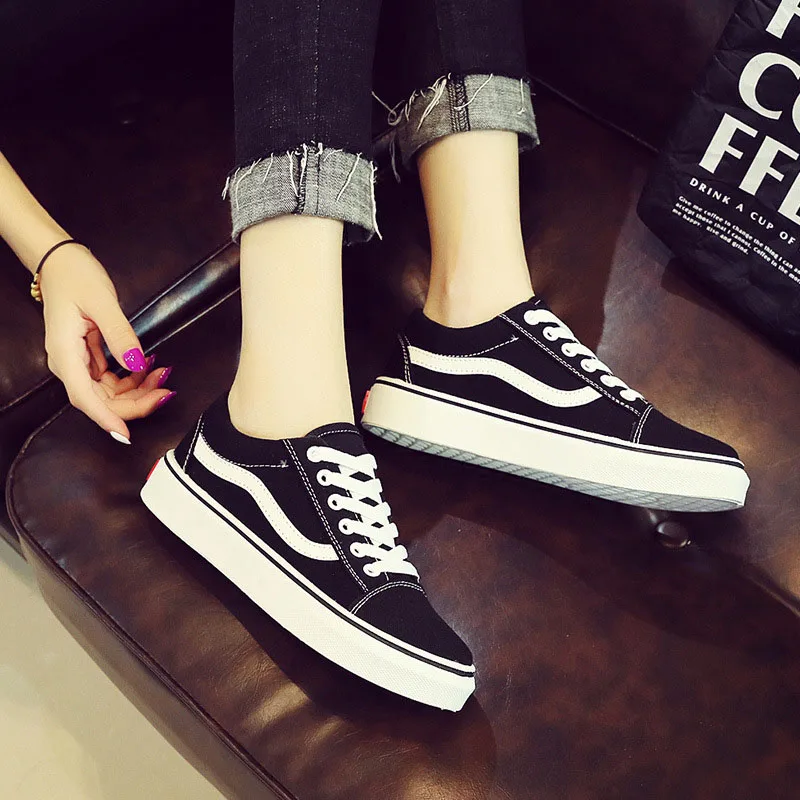 

2019 Fashion Women/Men Lace Up Vulcanize Shoes Canvas Sneakers Shoes Ladies Slip on Breathable Shallow Casual Shoes