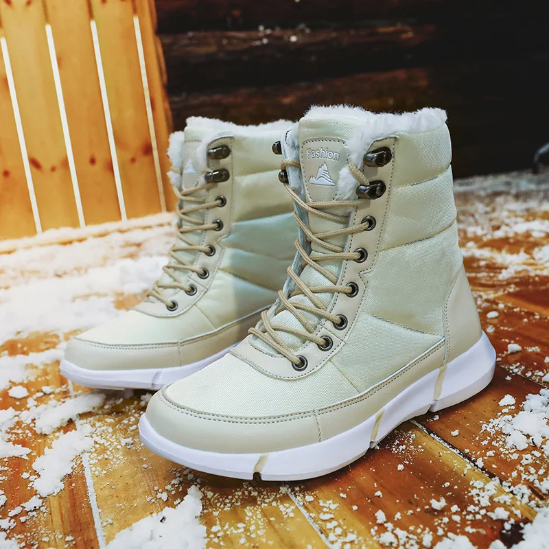 Мужская обувь 2019 новые зимние водонепроницаемые теплые зимние мужские ботинки с мехом плюшевые мужские повседневные женские ботинки до