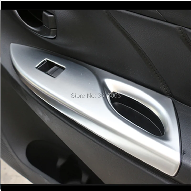 Для Toyota Vios XP150 ABS хром Внутренняя дверь подлокотник стеклоподъемник кнопка включения крышка рамка отделка автомобиля-Стайлинг Аксессуары