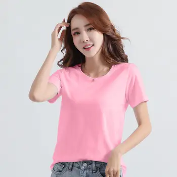 

Fashion Logo brown Printing T Shirts Women's Short Sleeve Fashion 100% cotton Female T-Shirts