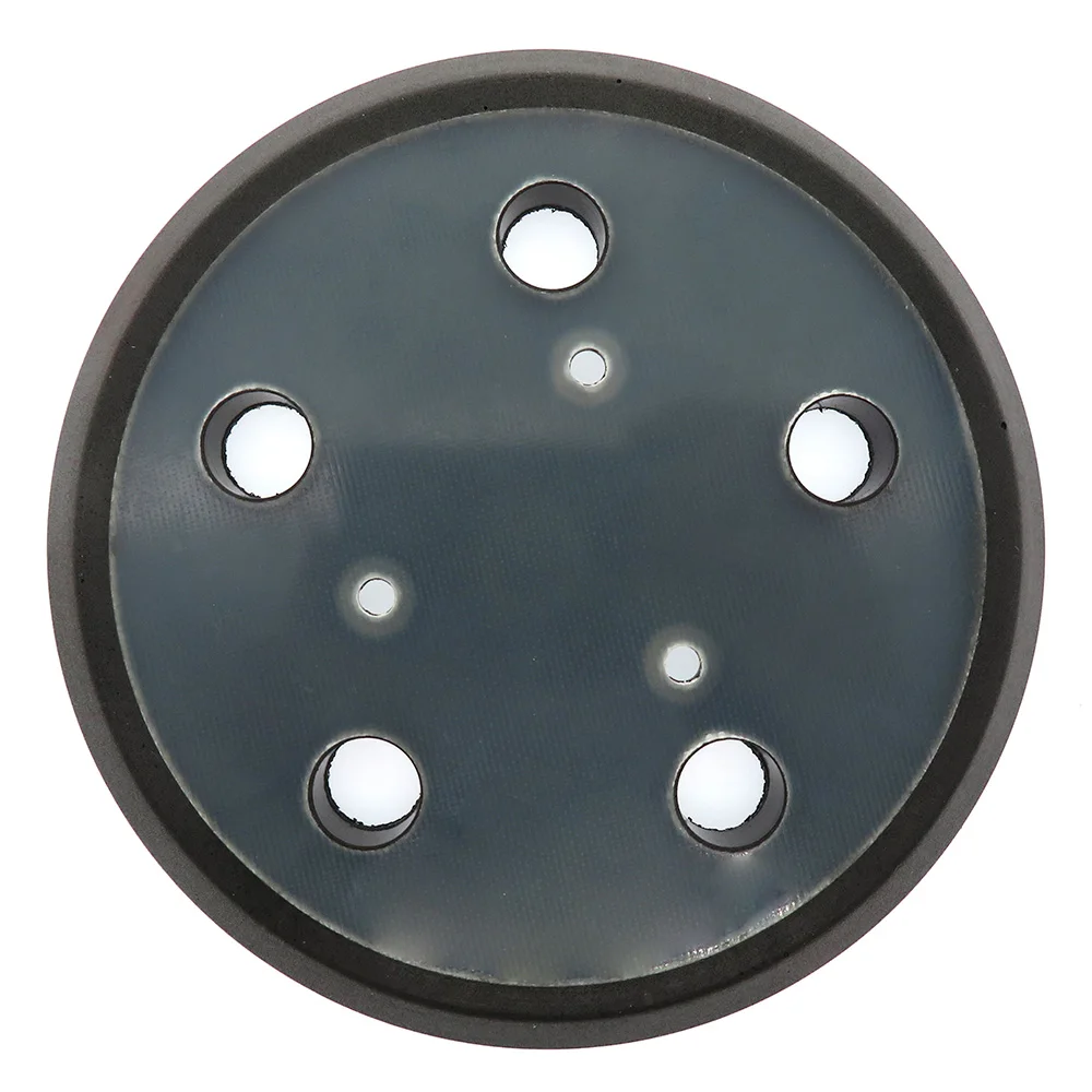 

5 Inch 5-Hole 3 Boltses Hook and Loop Black Sanding Pad Backing Plate for Electric Grinder Power Tools Accessories(5PCS)