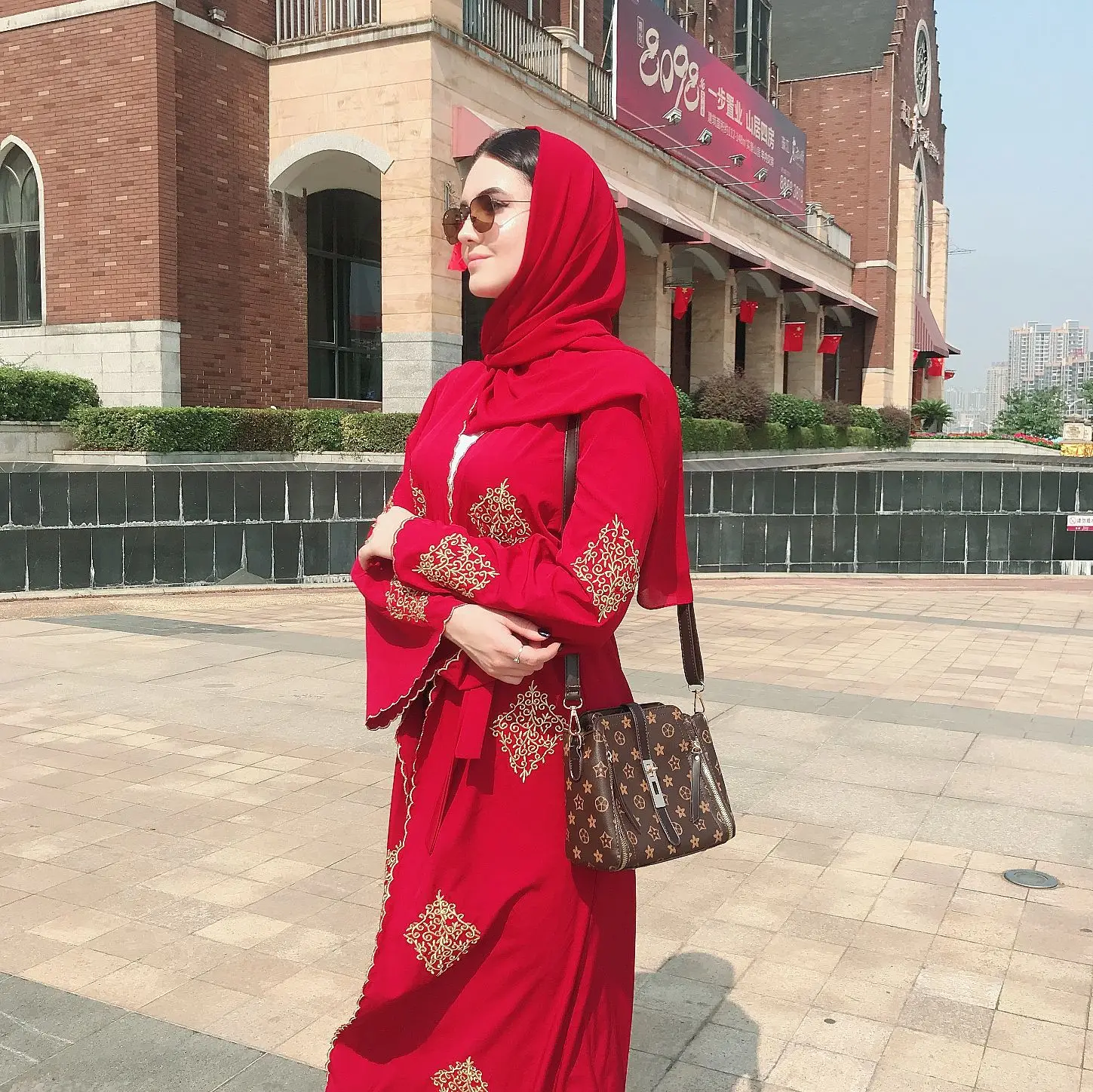Осень, Новое поступление, мусульманский Женский вышитый открытый кардиган, Дубай, Турецкая абайя, халаты, ислам, женская одежда