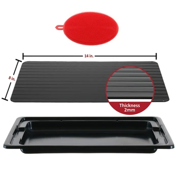 

HOT Defrosting Tray Frozen Food Thawing Plate For Fast Quick Rapid Meat Defrosting, Chicken, The Safest No Electricity, No Micro