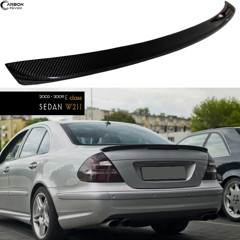 Carbon Fiber Spoiler Trunk Tail Wing For Mercedes W211 E Class 4door