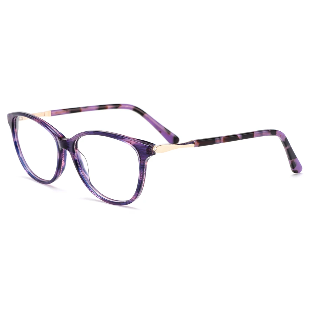 Gmei, оптические ацетатные очки, оправа для женщин, кошачий глаз, очки по рецепту, близорукость, оптическая оправа, женские кошачьи очки M21007 - Цвет оправы: C2