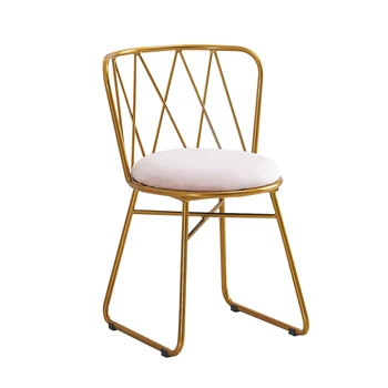 

Modern Minimalist Bow Net Red Makeup Dressing Stool Back Nail Chair Bedroom Ins Nordic Girl Back