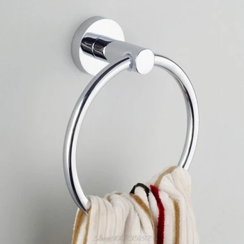 

Stainless Steel Towel Ring Holder Hanger Chrome Wall Mounted Bathroom Home Hotel S07 20 Dropship