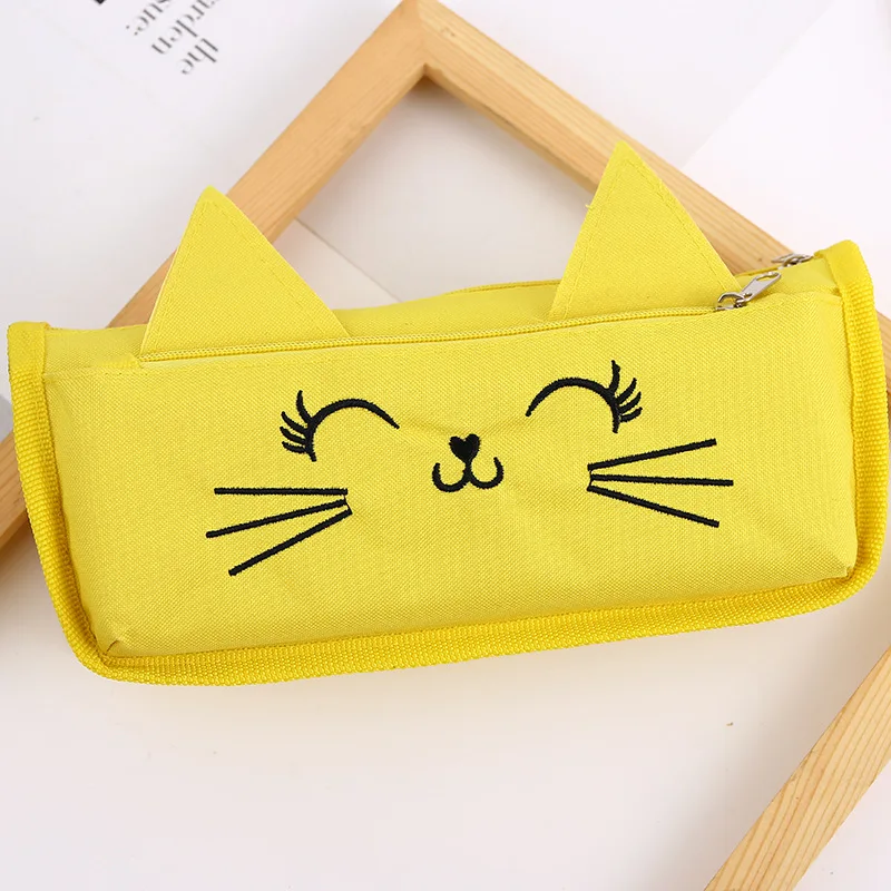 Милый тканевый чехол-карандаш с кошкой, kawaii estojo escolar estuche para lpices, для девочек, trousse skolaire cartuchera para lapices school