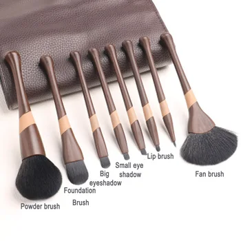 

Hot 8Pcs/set Makeup Brushes Wood Grain Handle Synthetic Makeup Brush Beauty Tools for Blending Foundation Powder Eyeshadow CNT 6