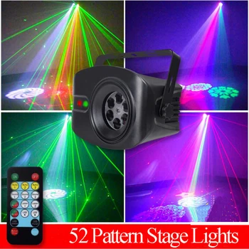 

52 Pattern Party Disco Stage Light RGB Wireless Control DJ Effect Light Laser Projector Lights Dmx for Holiday Bar KTV Christmas