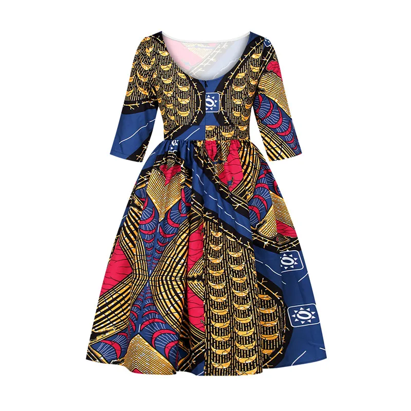 African Dashiki Print Ankara Dress Women Party African Dresses For Women Vintage Elegant Dress African Clothes American Clothing 7 African Dashiki Print Ankara Dress Women Party African Dresses For Women Vintage Elegant Dress African Clothes American Clothing