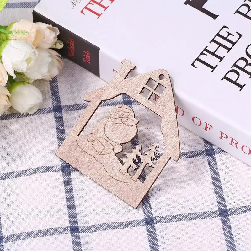 5 шт. DIY Дед Мороз Деревянные ломтики полые Скрапбукинг благородный охраны окружающей среды Ткань Ремесло детей шитье