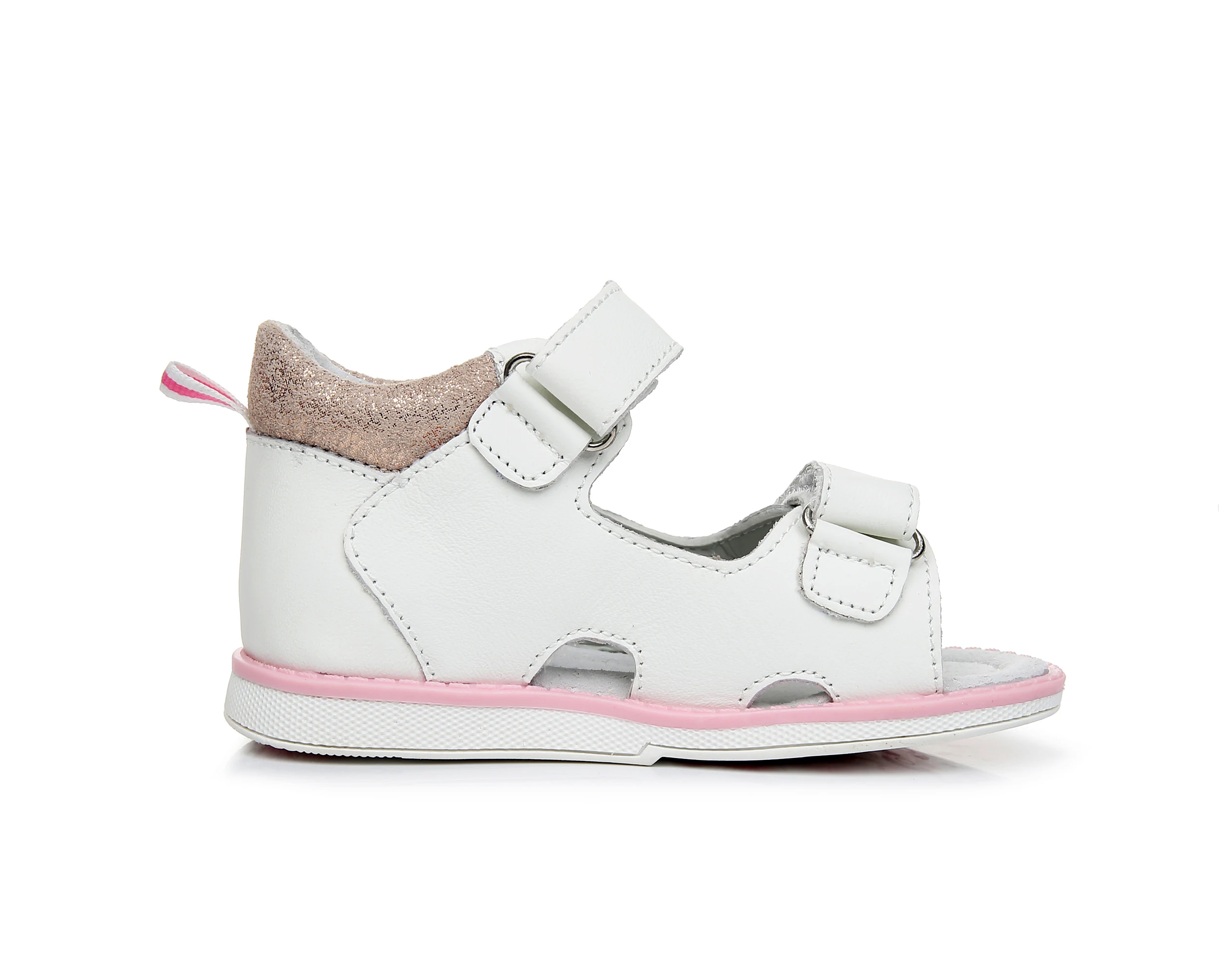 APAKOWA Girls Genuine Leather Sandals Toddler Shoes Daisy Flower Decorate Summer Sandals Open Toe Hoof Heels Kids Feetwear