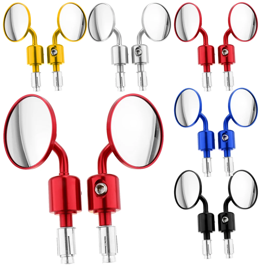 2 шт. зеркала заднего вида для мотоцикла с круглым 7/8 дюймов светодиодные панели, 1 Набор Слева и справа, множественные корректировки положения