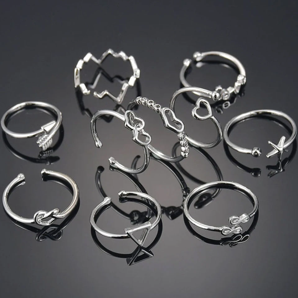 Лаконичное регулируемое кольцо унисекс из нержавеющей стали серебристого цвета