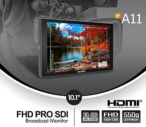 LILLIPUT A11 10," 4 K монитор камеры HDMI 3G-SDI выход петли 1920x1200 разрешение Full HD для Canon Nikon sony Fujifilm