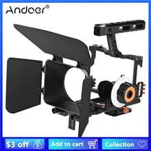 Andoer-jaula de cámara C500 de aleación de aluminio, Kit de aparejo de jaula de vídeo, sistema de fabricación de película con empuñadura para Sony A7S/A7RII/A7SII