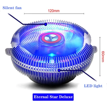 

CPU Cooler Heatsink Quiet Fans For Intel LGA775 1155 1156 PC Computer Mainboard Processor Cooling Fan Eternal star deluxe