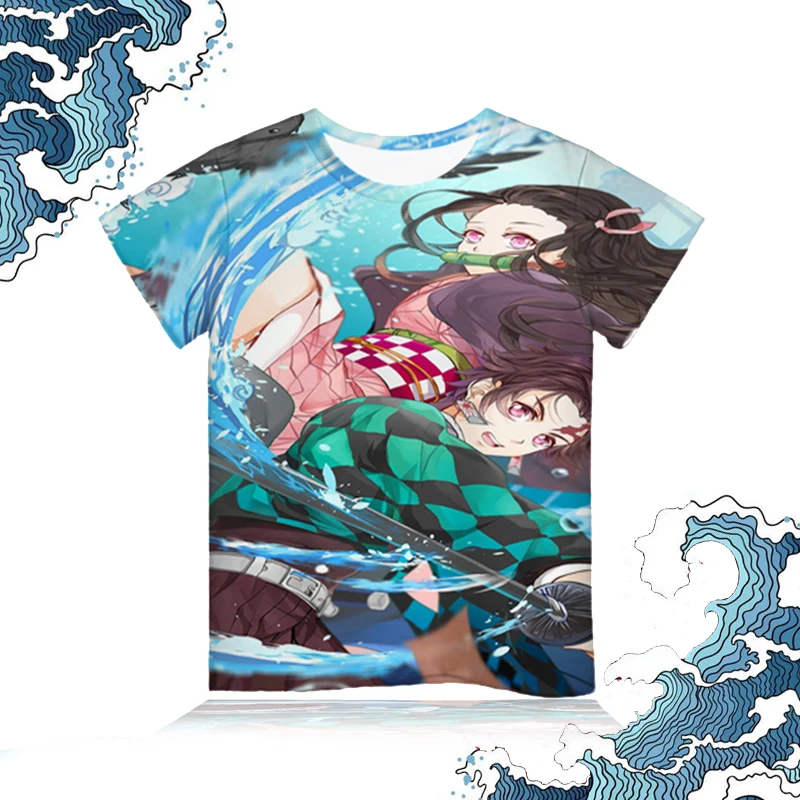 

Demon Slayer 3D Tops Hot Anime Children's T-shirt Kimetsu No Yaiba Boys & Girls Cartoon Clothes Baby Funny Tshirt O-Neck