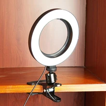 

Portable Selfie Ring Light for Youtube Live Streaming Studio Video LED Dimmable Photography Light with USB Cable