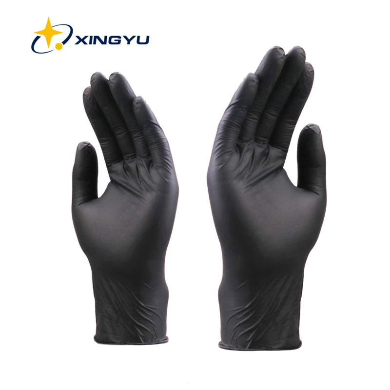 Nitrile Gloves Powder Free Black White Purple Cleaning Gloves Disposable nitrile gloves 100 CPS For Tattoo Household Food Grade chemical spray respirator